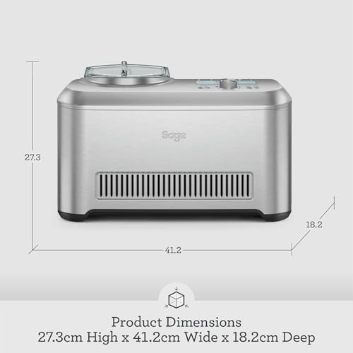Sage - The Smart Scoop Ice Cream Maker - Self-Cooling Machine - Manual & Automatic Modes - Brushed Stainless Steel - 8