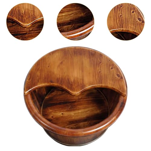 Tina de madera para spa de pies 40 cm de altura miniatura 2