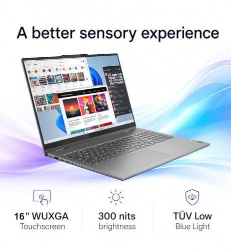 Image of Lenovo IdeaPad Flex 5i 2-in-1 Laptop (16 inch FHD+ Touchscreen, Intel 10-Core i5 120U(> i7-1355U), 16GB DDR5, 512GB SSD), Business, Home, Students, 1080p Webcam, Backlit, IPS, HUB, Wi-Fi 6, Win 11 Home