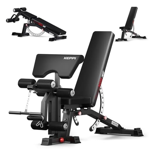 KeppiFitness Adjustable Weight Bench, Bench3000 MAX Heavy Duty Workout Bench Press with Leg Extension and Preacher Pad for Home Gym Fitness, Flat Incline Decline Sit Up Bench