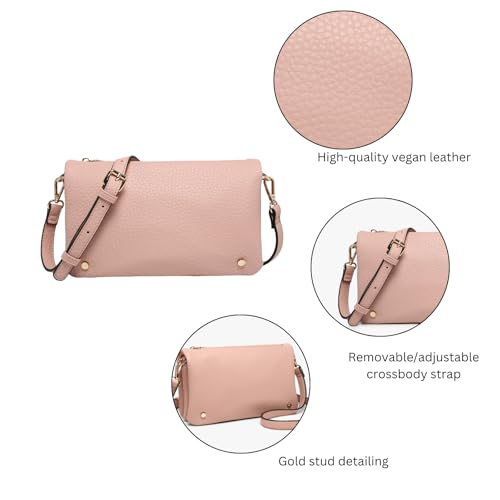 JEN & CO. Phiona Stud Crossbody Bags Vegan Leather Clutch Purses Shoulder Handbag Wallets for Women4