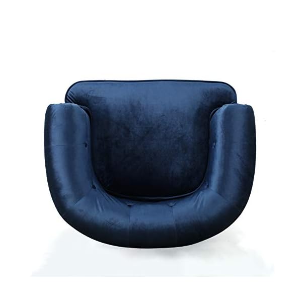 Miguel Tufted Studded Mid Century New Velvet Club Chair - Image 5