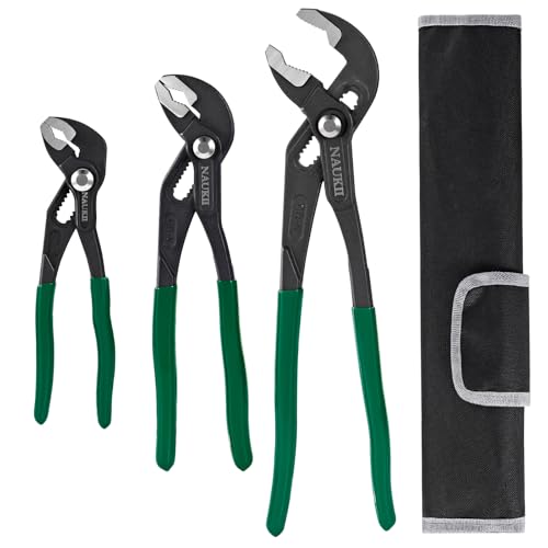NAUKII 3 Stück Wasserpumpenzange Set 180mm/250mm/300mm Rohrzange Set Hohe Qualität Pumpenzange für Reparaturen im Haushalt Zangensatz NAUKII 3 Stück Wasserpumpenzange Set 180mm/250mm/300mm Rohrzange Set Hohe Qualität Pumpenzange für Reparaturen im Haushalt Zangensatz