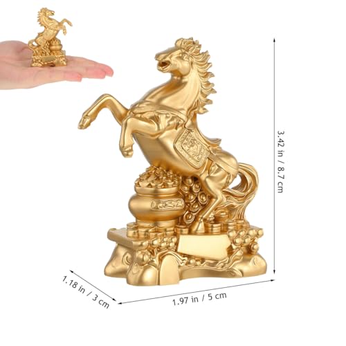 Estatua de Caballo Feng Shui Dorado 2026 miniatura 2