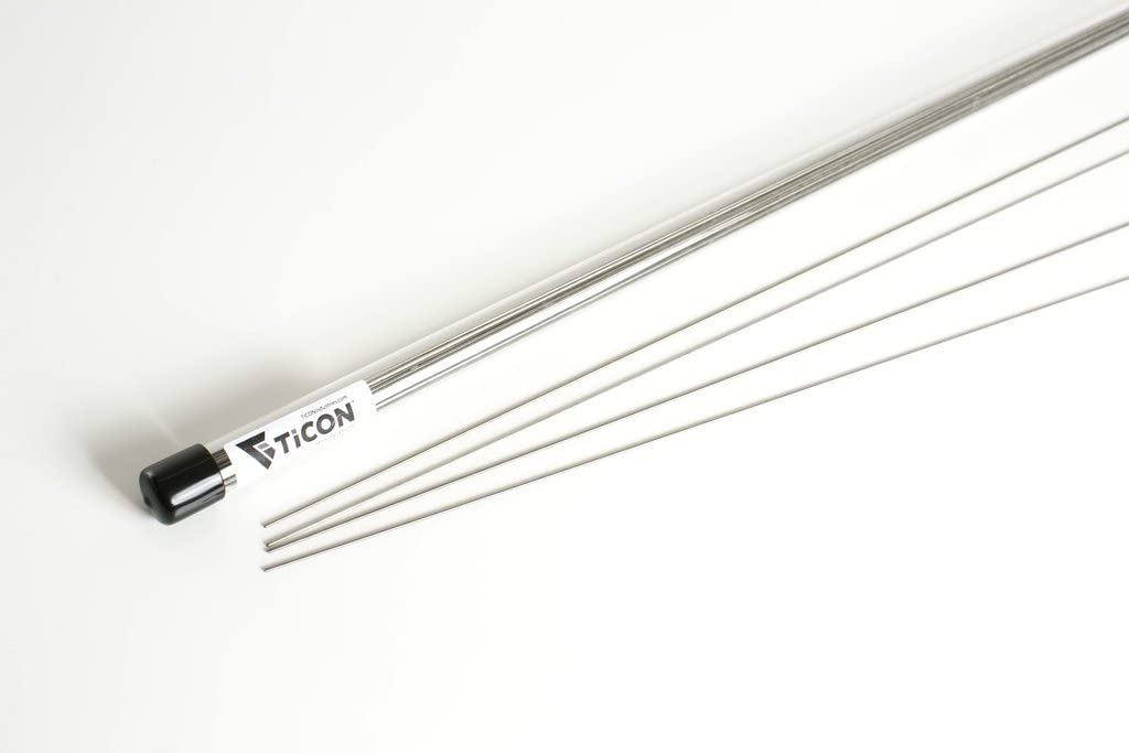 New Ticon Industries - CP1 (Grade 1) Titanium Welding Filler Rod 39” Length 1.5mm/.059" (1/2lb)