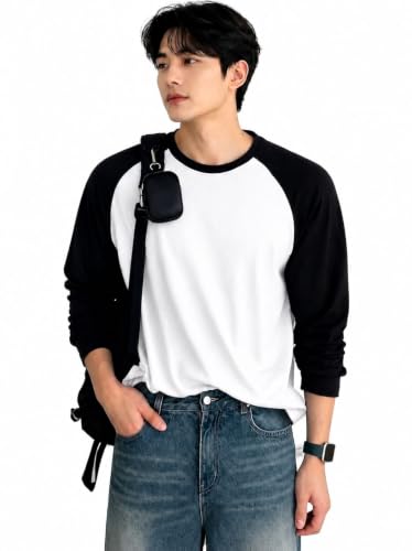 Image of Men's Polycotton Round Neck T-Shirt | Full Sleeve Casual T-Shirt for Men | Soft, Breathable Regular Fit for Everyday Wear