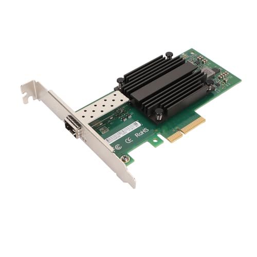 Adaptador de red PCIe X4 10 Gigabit con interfaz SFP Plus, baja latencia, disipador de calor excelente miniatura 1