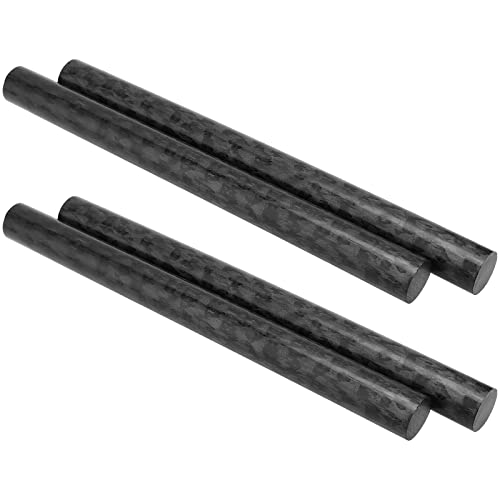 Image of MANCHAP 4 Pack 1 x 12 Inches Round Acetal Copolymer Rods, Opaque Black Plastic Acetal Copolymer Rod, Standard Tolerance Acetal Copolymer Stick for Non-marring Fixtures, Bushings, Spacers
