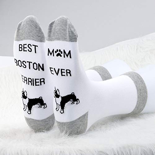 MBMSO 2 Pairs Best Terrier Mom Ever Socks Terrier Mom Gifts Dog Lover Gifts Dog Owner Gift3