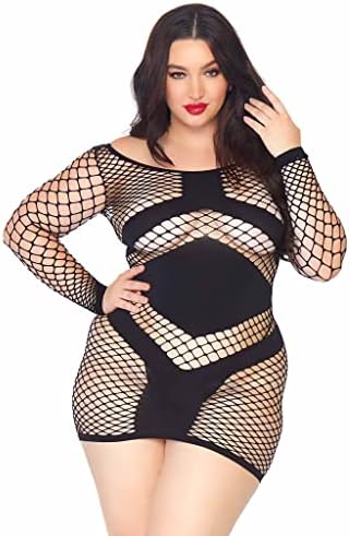 Black Fishnet Mini Dress Lingerie 