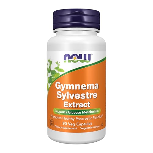 NOW Supplements Gymnema Sylvestre 400 mg Supports Glucose Metabolism* 90 Veg Capsules Rice Flour Magnesium Stearate Silicon Dioxide