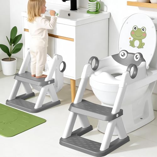 COOSEYA Kinder Toilettensitz,Toilet Training Ladder, Toilettentrainer...