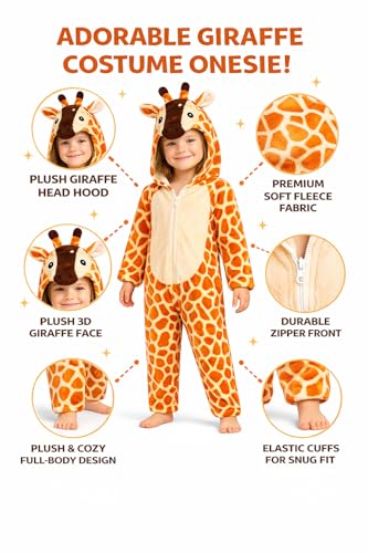 Image of Raj Costume Animal Fancy Dress Costume for Boys & Girls | Hooded Full Body Wildlife Zoo Animal Jumpsuit | Soft Costume for School Function, Fancy Dress, Halloween, Birthday, Cosplay & Role Play