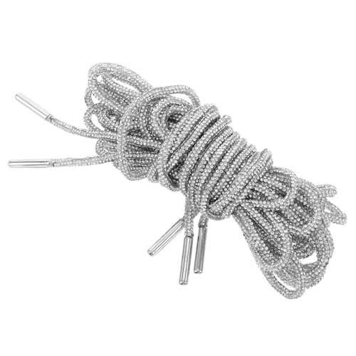 DIYEAH 4 Piezas Cordones Brillantes Strass para Zapatos y Sudaderas de Accesorios Multifuncionales para Zapatillas Botas y Complementos de Moda