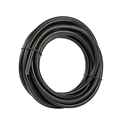 Stromkabel 3-adriges rundes schwarzes flexibles flexibles Kabel 3 x 0,75 mm² Stromkabel Zwillings- und Erdungskabel - 3 Meter Schnittlänge Cover