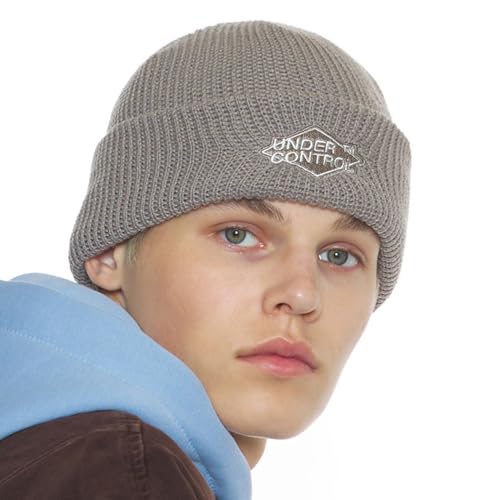 UNDERCONTROL Sporty Logo Unisex Winter Thick Short Acrylic Roll up