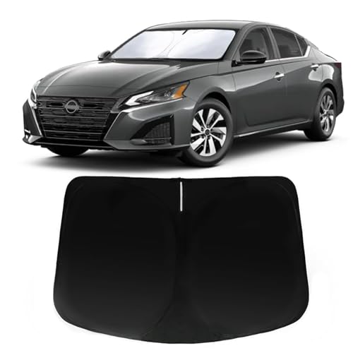 Image of Car Front Windshield Sun Shade for Nissan Altima 2019-2023, Car Window SunShades Shield Cover Sun Visor Protector with 240T Reflective Fabric UV & Sun Heat Protection Accessories