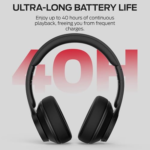 Monster Mission 100 Bluetooth Headphones, On Ear Headphones with Immersive Bass, Crystal Clear Call, 40H Playtime, Bluetooth 5.4, Comfortable Fit Wireless Headset for Travel Work - Image 5