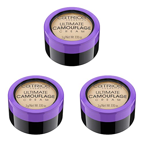 Catrice Ultimate Camouflage Cream, crème correctrice, stick correcteur, maquillage, non comédogène, lot de 3 (3 x 3 g), n° 015 W Fair