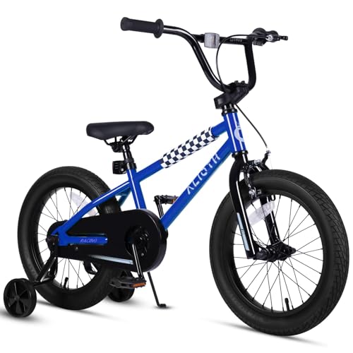 vollsch BMX Style Kids Bike for 2-8 Years Old Boys Girls 16 Inches Toddlers Bicycle with Coaster Brake Training Wheels, Blue