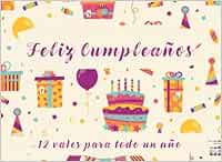 Feliz Cumpleaños 12 vales para todo un año: Talonario de vales para rellenar usted mismo | Talonario de vales de cumpleaños | Vales de cumpleaños | 12 vales para rellenar como regalo de cumpleaños