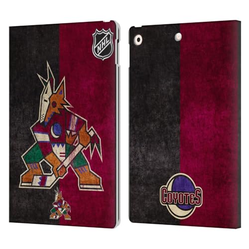 Étui Arizona Coyotes en cuir pour iPad 10.2 évitant les rayures d'écran des supporters de hockey