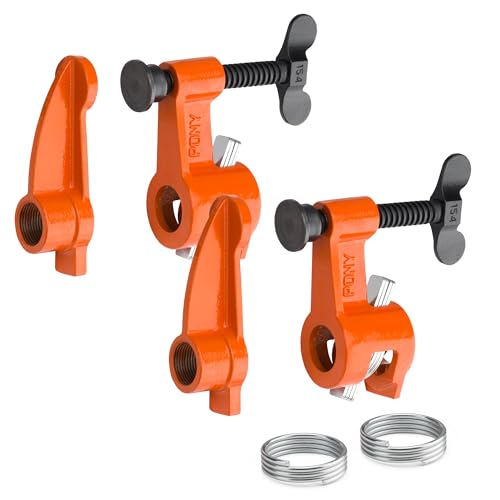 PONY Original 2 Pack 3/4 Deep-Reach Spreader Pipe Clamp for Woodworking