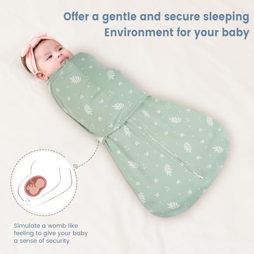 Image of ZIGJOY Baby Swaddle Sleep Sack, 1.0 TOG Sleep Sack Swaddles for Newborns & infant 0-6 Months 100% Cotton Baby Wearable Blanket for Newborn Registry Essentials
