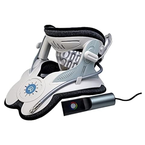 Neck Traction Device by Air Collar - Neck Stretcher - Cervical Traction Device - Neck & Shoulder Pain Relief - Stretcher Collar for Improved Spine Alignment - 2nd Generation (2nd Gen - Electric) Cover