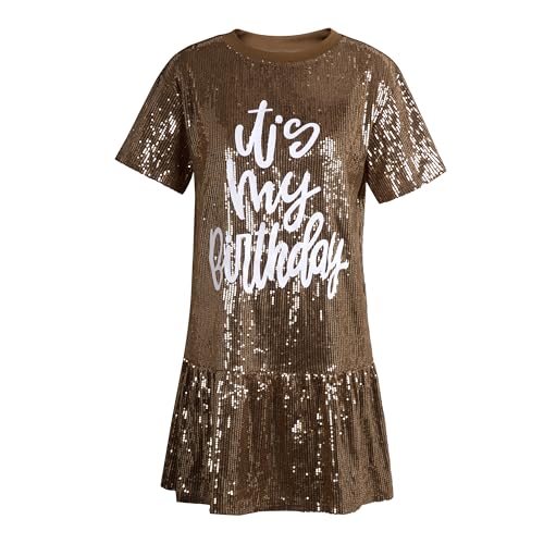 Image of FLOYU Women Sequin Birthday Dress It's My Birthday Dresses Sparkly Party Tops Sexy Birthday Outfits