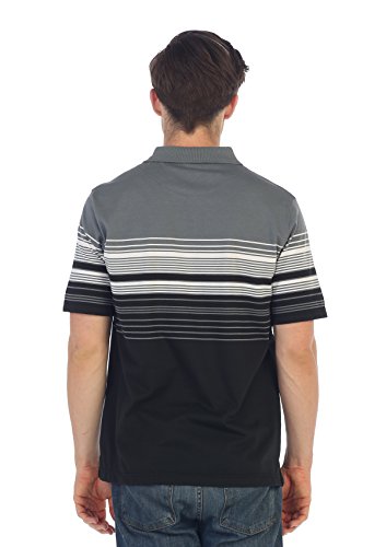 Gioberti Mens Striped Polo Shirt with Pocket - Yarn Dye4