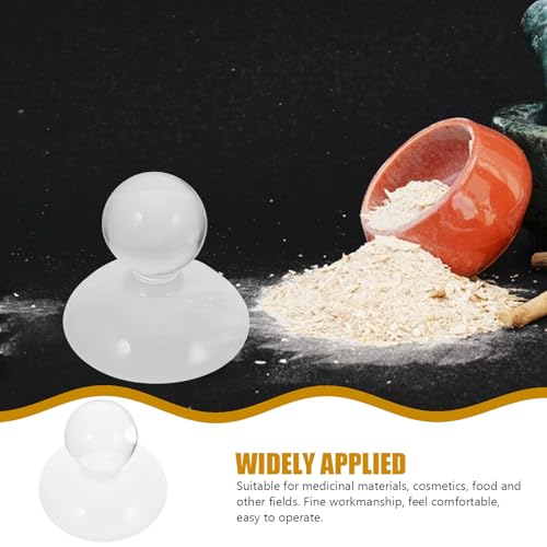 Mortero de cristal pequeño transparente compacto para moler hierbas y pigmentos 7