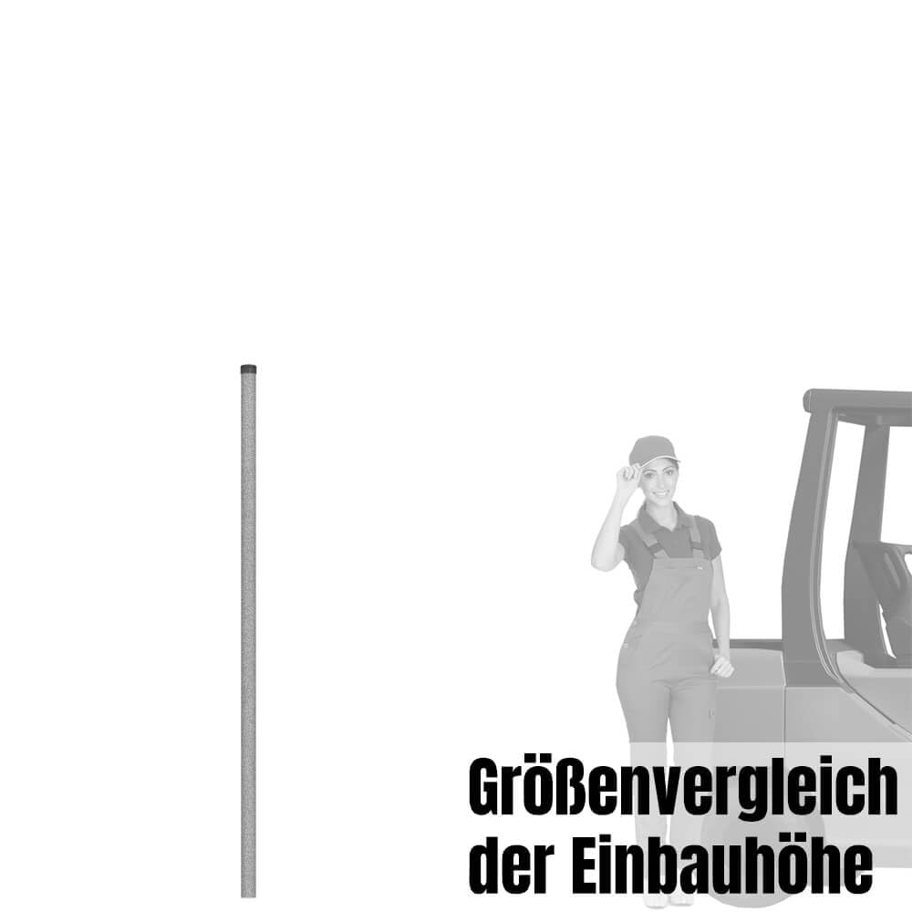 BIGPACK 5 x Rohrpfosten zum Einbetonieren, Ø 6 cm, Länge 2,5 m, aus Stahl, Art.-Nr. 610390 | Schilder Pfosten | Stahlrohrpfosten