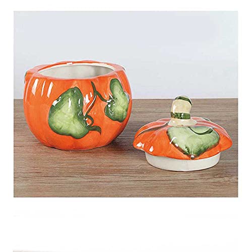 AXB Keramische Pompoen, Keramiek Pompoen Vorm Suikerkom Opslag Jar Canisters Home Decor Halloween Centerpieces - Image 6