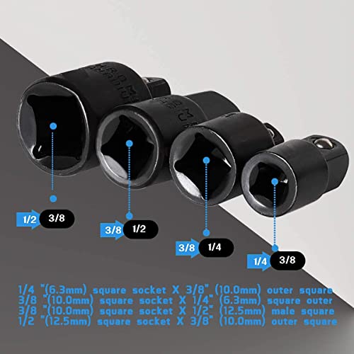 24Pcs Impact Extension & Socket Adapter, Mgtgbao Socket Set Extension/ 1/4-Inch Hex Shank Drill Extension | Cr-V Steel #TOP6