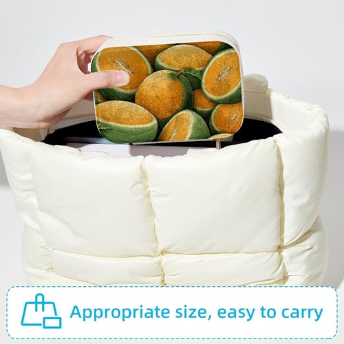 Boîte à bijoux portable Cantaloupe pour bagues et boucles d'oreilles