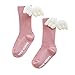 Produktbild Benbzh-Ropa niños Unisex-Socken, rutschfest, für Babys und Kleinkinder, mit langen Flügeln, für Kinder, in Cartoon-Motiven, für Jungen und Mädchen, modische Liebe, einfarbig, 0-2 Jahre, Pink L