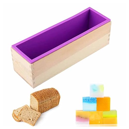 Stampo per Saponette, Stampi per Sapone Fai da Te, Legna Stampo Silicone Rettangolare, 1200ML Stampi per Sapone, Stampo Silicone Sapone Adatto per Fare Torte Pane Caramelle Cioccolatini Budini