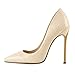 MissHeel Escarpins classiques avec talon en métal, ivoire, 42 EU