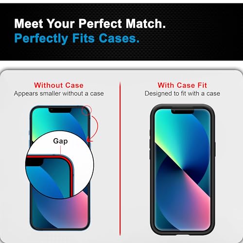 Image of CEDO Magic Box Tempered Glass for iPhone 14 / iPhone 13 / 13 Pro | Screen Protector with auto Alignment Tool Dust & Bublle Free Installation | HD Clear Quality Tempered Glass with Easy Installation Kit (Black)