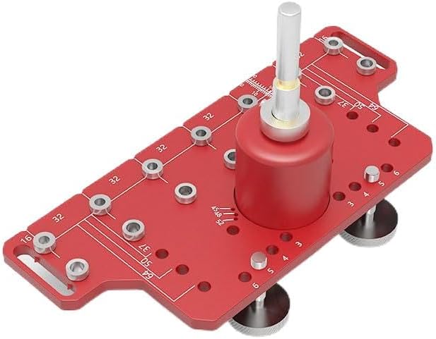 Shelf Hole Jig Concealed Hinge Jig 2 in 1 Shelf Pin Drilling Jig with Hole Drill Bits Self contained Clamping Cabinet Hardware Jig