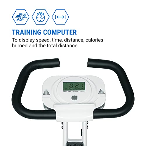 Capital Sports Azura 2 X Bike Hometrainer - Fiets Ergometer met Trainingscomputer, Opvouwbare Hometrainer met 3 Kg Vliegwielmassa, 8-Staps Instelbare Weerstand - Afbeelding 5