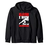 Mi rutina de fitness: Run Out Of - Grenache de vino divertido Sudadera con Capucha