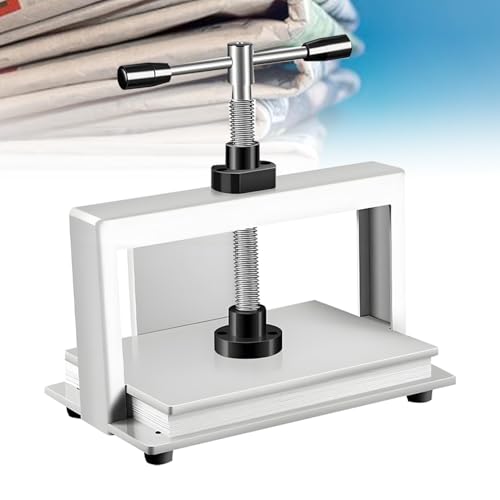 DNEPEI Prensa de Papel Plano A3/A4, encuadernadora de Acero de Alta Resistencia, 1500 kg de presión, para encuadernación, Notas, facturas y aplanamiento de Acero, con Patas Antideslizantes A4