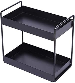 Metal 2 Tier Standing Spice Rack, Bathroom Countertop Storage Shelf Organizer, Kitchen Organizer, Cabinet Tray for Dresser, Multipurpose Stand, (2 Tier Standing Rack), Tiered Shelf