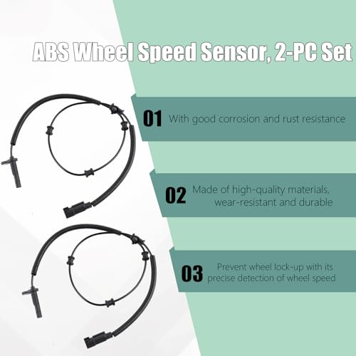 ANWENCHAPEY Front & Rear ABS Wheel Speed Sensor Compatible with Ram 1500 2013-2018, Ram 1500 Classic 2019 V6 3.0L 3.6L 3.7L, V8 4.7L 5.7L Engine, Replace# 68053861AC,68053861AB 2PCS by anwenchapey - Image 7