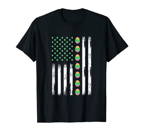 Bandera de Estados Unidos Pascua Patriótica Americana Bandera Huevo de Camiseta