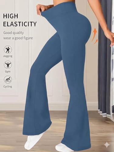 Image of DIAZ Womens Flare Pant High Waist Stretchable Trousers for Women | Bell Bottom Pants for Women | Wide Leg Palazzo Pants | Flared Yoga Pants |Casual Wear Office /Gym Wear Pants-Pack of 1