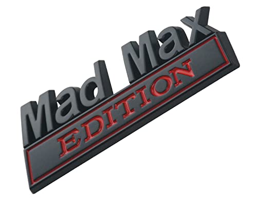EmbRoom 2PCS Mad Max Edition Car Decal Emblem 3D Letters Badge Truck Adhesive Conservative Stickers,