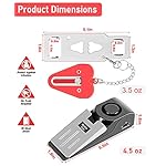 MBBEST Portable Door Lock & Door Stop Alarm,Dual Protection Security Devices Pocket Door Stopper Self Defensey Tools for Hotel Travel Home Apartment House, Red/Black - Image 2